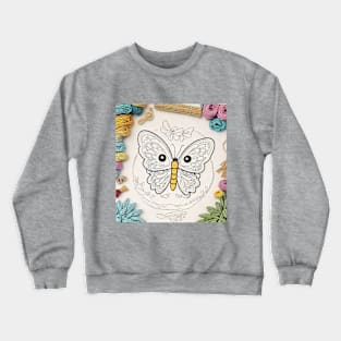 Butterfly Needlework Creation Crewneck Sweatshirt